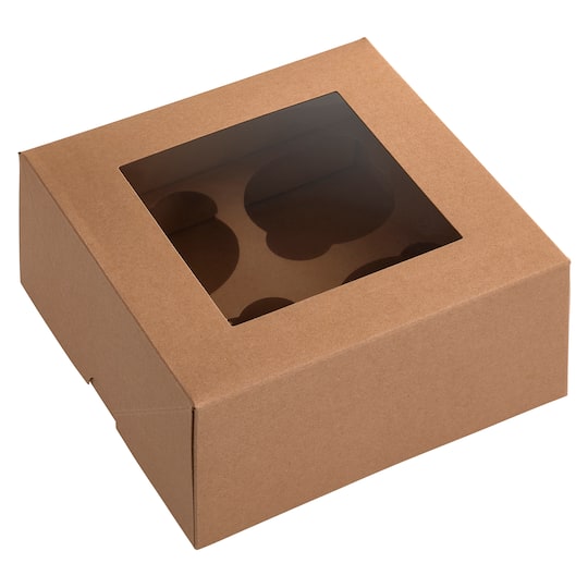 6 Packs: 3 ct. (18 total) Kraft Cupcake Boxes by Makery®